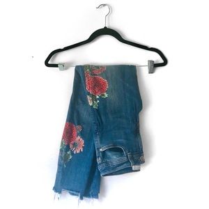 ZARA floral jeans